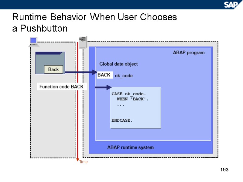 193 Runtime Behavior When User Chooses a Pushbutton Time